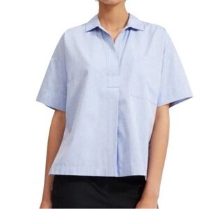 NWT Everlane Women's Boxy Light Blue Blouse Size 14